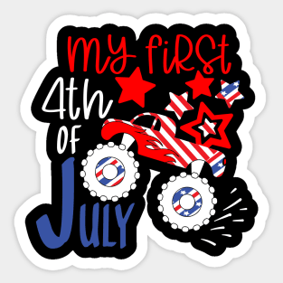 My first 4th of july..independence day gift for kids Sticker